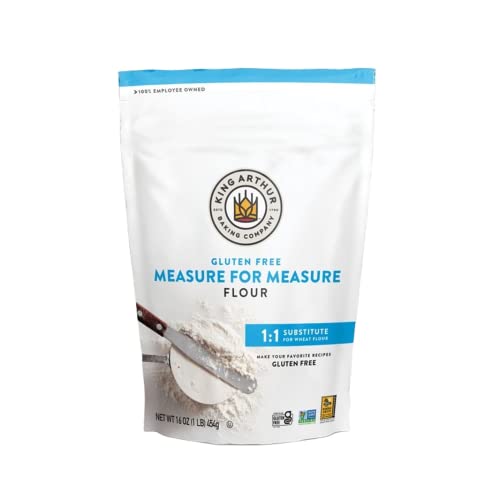 King Arthur, Measure for Measure Flour, Certified Gluten-Free, Non-GMO Project Verified, Certified Kosher, Non-Dairy, 1 Pound, Packaging May Vary