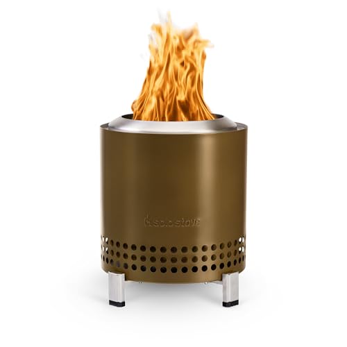 Solo Stove Mesa XL, 7 Inch Tabletop Fire Pit with Stand - Smokeless, Stainless Steel Fire Pit for Camping, Outdoor & Patio- Wood Burning or Pellet Fueled Portable Bonfire, 2.3lbs, Bronze