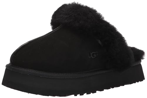 UGG Women's Disquette Slipper, Black, 9