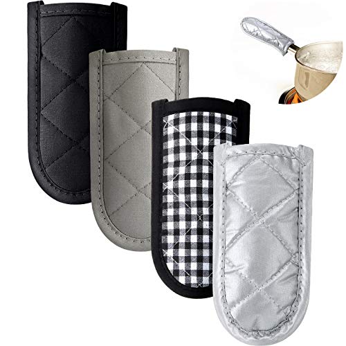 Patelai 4 Pieces Pan Handle Covers Heat Resistant Pan Handle Sleeve Non Slip Cast Iron Skillet Holder Covers for Home Kitchen Cooking Tools (Classic Styles)