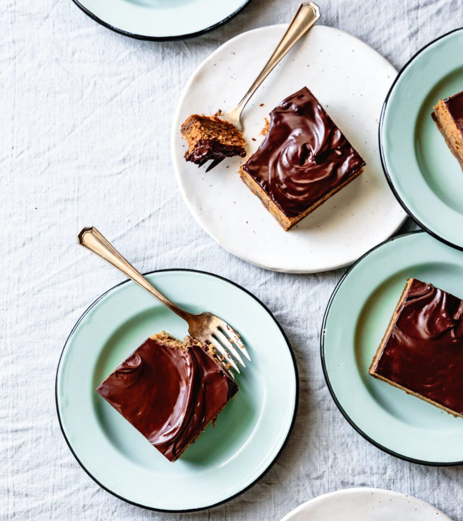 Dairy-Free and Gluten-Free Banana Teff Cake with Chocolate Ganache Recipe