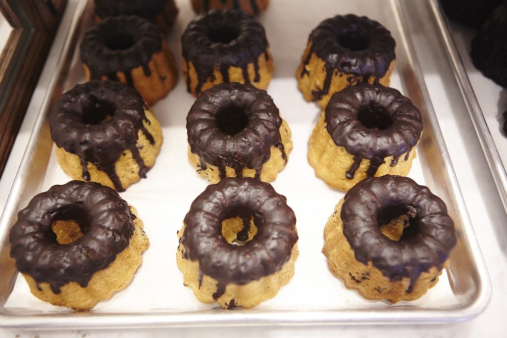 Mini Gluten Free, Dairy Free Chocolate Chip Bundt Cakes with Chocolate Glaze Recipe