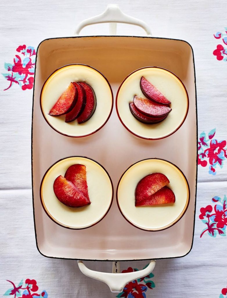 Chamomile Panna Cotta with Macerated Plum Gluten-Free Recipe