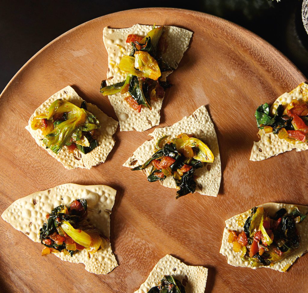 Gluten free, vegan appetizer with Indian spices