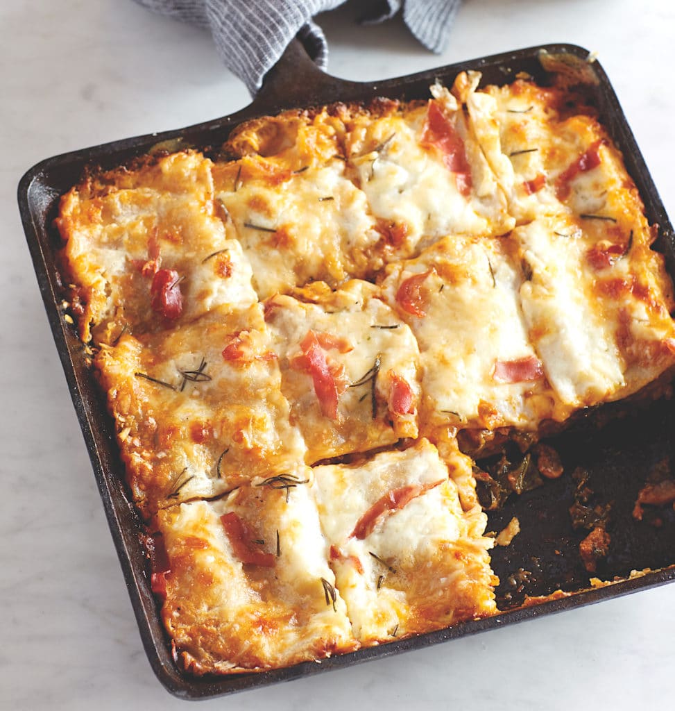 Gluten-Free Lasagna Bolognese with Greens