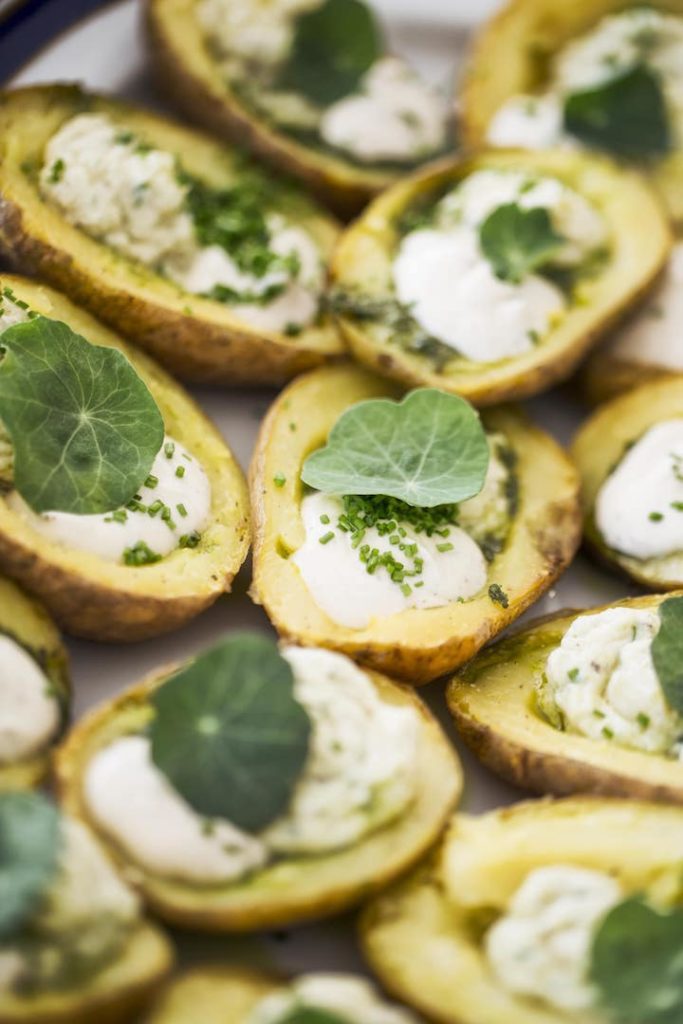 Gluten-Free Potato Skins with Yogurt and Guacamole