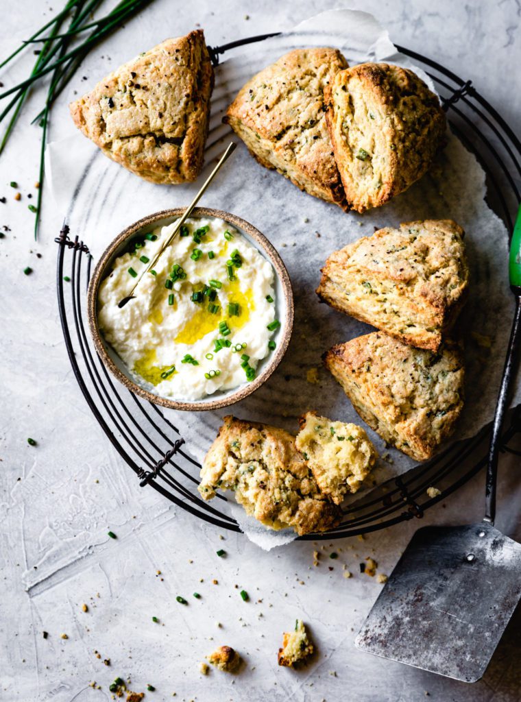 Gluten-Free Ricotta Chive Biscuits