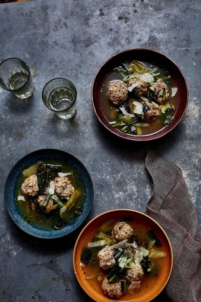 Minestra Maritata with Chicken Meatball