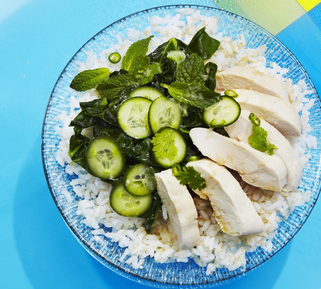 Poached Chicken with Amaranth Rice and Fish-Sauce Citronette Gluten-Free Recipe