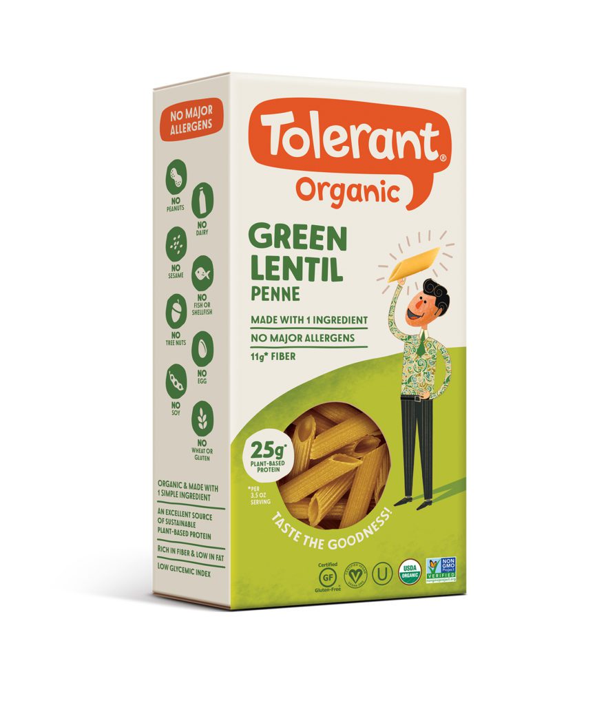 Product Review: Tolerant Organic Green Lentil Penne