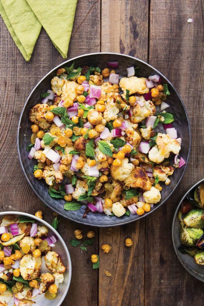 Warm Cauliflower Salad with Lemon-Honey Dressing and Fried Chickpeas Gluten-Free Recipe