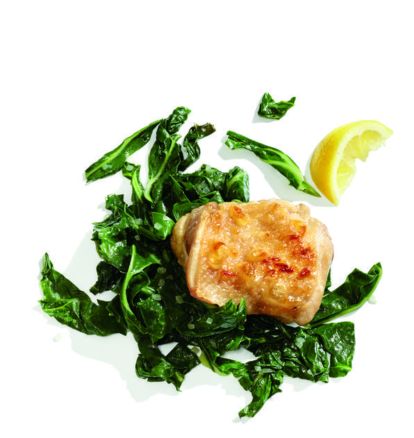 Gluten-Free Broiled Chicken with Braised Greens Recipe